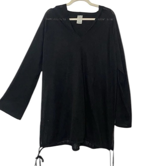 Kona Sol Black Hooded Cover Up - Picture 2 of 2